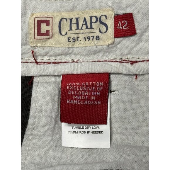 Chaps Mens Cargo Shorts Size 42 100% Cotton Dark Gray Durable Comfortable Summer - Picture 12 of 12